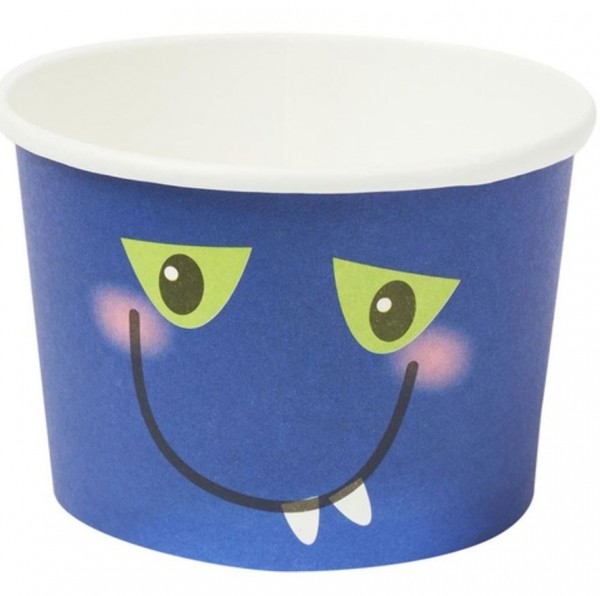 8 Monster Party bowls blue