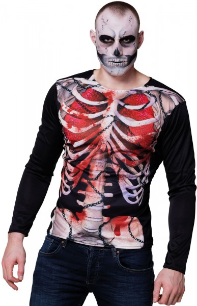 Przerażająca koszula ze szkieletem