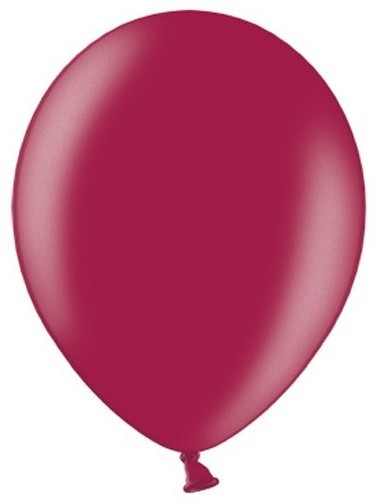10 Partystar metallic Ballons brombeere 30cm