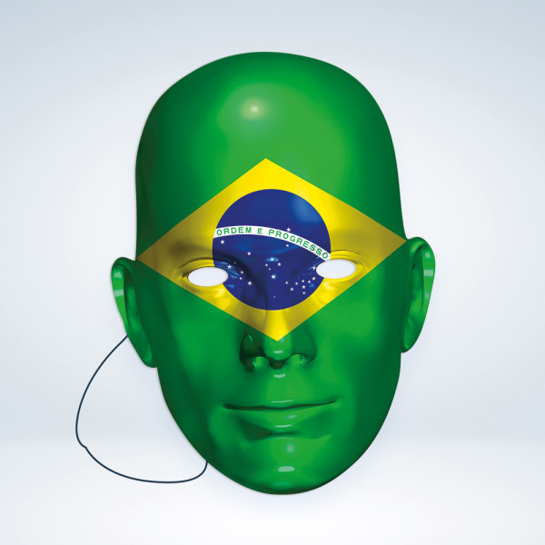 Máscara de papel de Brasil