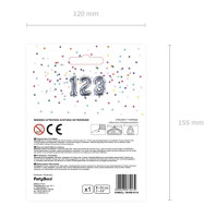 Preview: Number 0 foil balloon silver 35cm