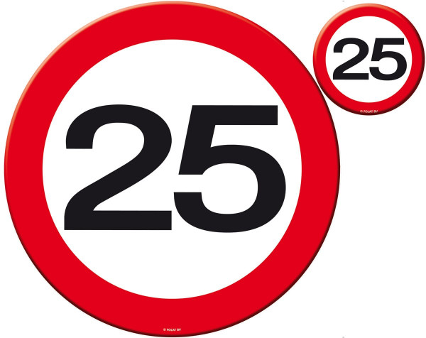 Znak drogowy 25 8-częściowa podkładka