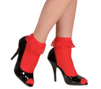 Calcetines de flamenca encaje rojo