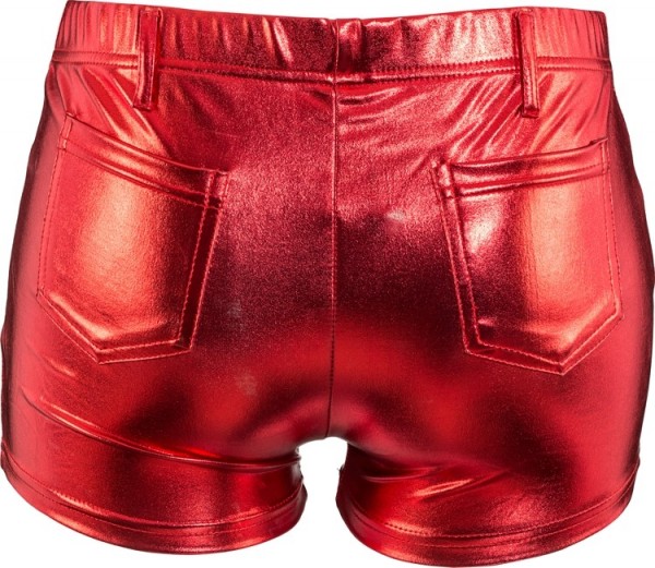 Hotpants rojo metalizado 2