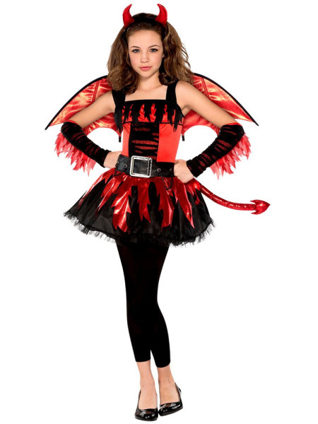 Fiery devil costume for children