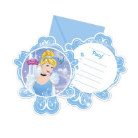 6 Cinderellas Magischer Märchenball Einladungskarten