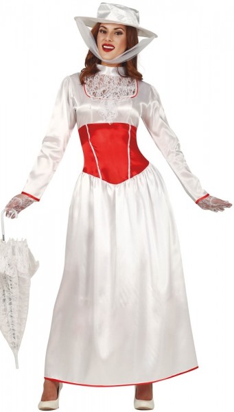 Niñera en traje de mujer del siglo XIX.