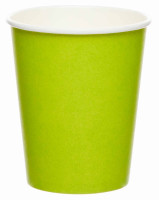 8 kubków papierowych w kolorze zielonym limonkowym 227m