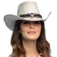 Preview: Western hat for adults beige