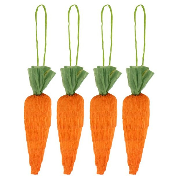 4 hanging carrots 8cm