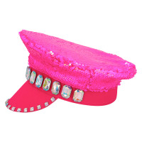 Widok: Mandy Candy Glamour różowy kapelusz rockowy