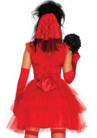 Vista previa: Disfraz de novia escarabajo rojo para mujer