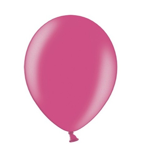 100 Celebration metallic balloons magenta 23cm