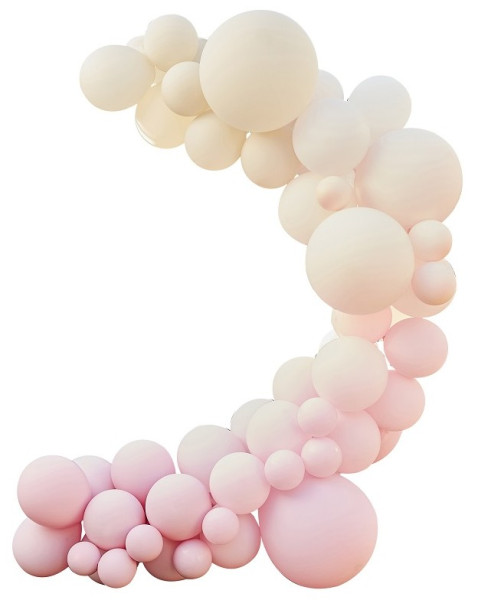 Eco Nude and Pink Balloon Garland 75 stk