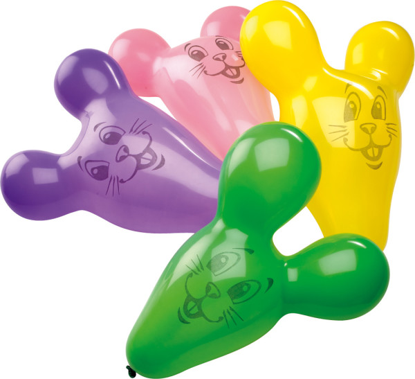 4er Set Fröhliche Mäuse Groß Figuren-Luftballon