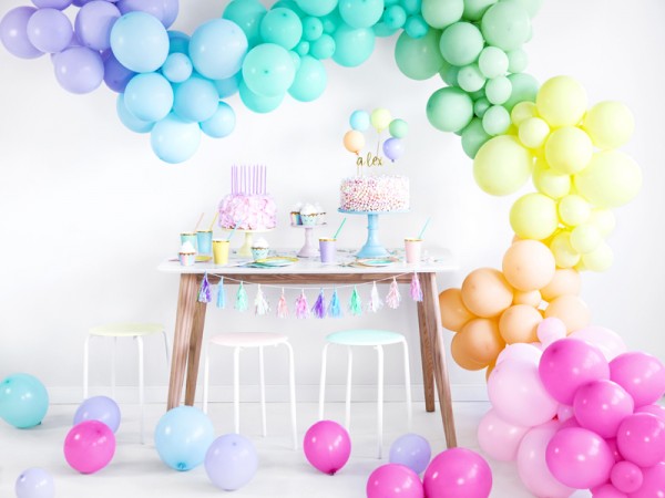 100 party star balloons mint turquoise 27cm 3