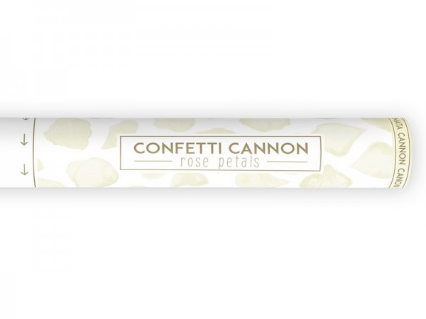 Canon à confettis 40cm crème 3