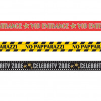 Hollywood Party Barrier Tape 9m Celebrity Zone 3-częściowy