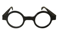 Nerdbrille rund schwarz für Kinder – Streber & Zauberer Kostüm
