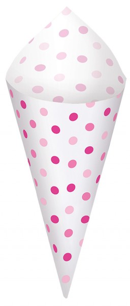 40 pink dotted cone bags