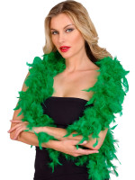 Feather boa green deluxe 80g