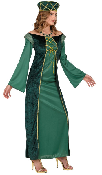 Costume medioevale Lady Gerda verde