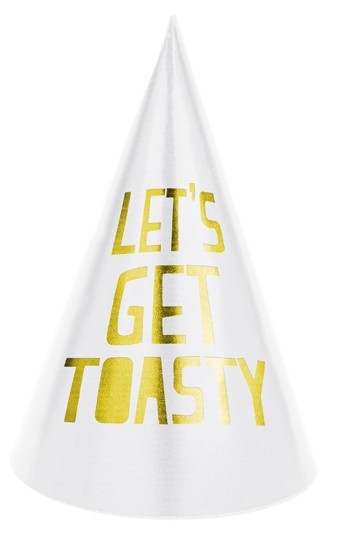 6 Partynacht Get Toasty Hüte 15,5cm