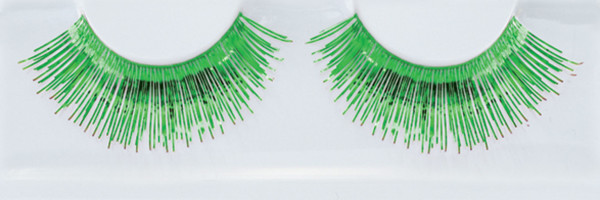 Green eyelashes metal optic