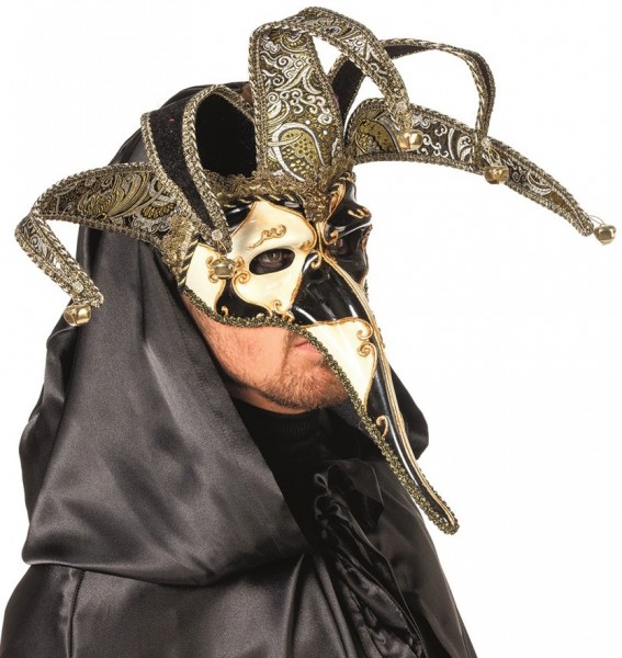 Schwarz-Goldene Schnabelmaske Veneziano
