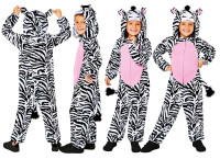 Oversigt: Zebra jumpsuit børnekostume