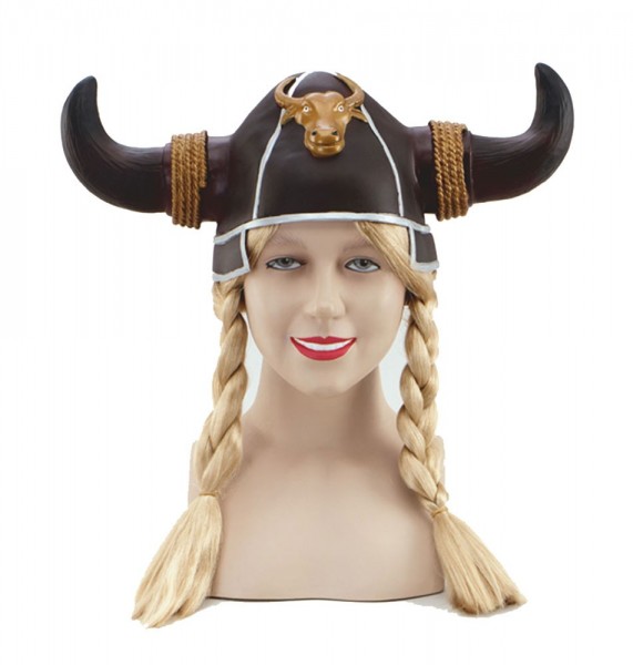 Viking helmet Alva with fencing braids