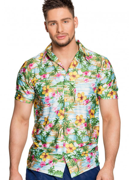 Hibiscus Blossom Hawaiiskjorta för män