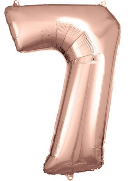 Palloncino foil numero 7 oro rosa 86 cm