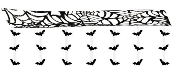 Spinnennetz & Fledermaus Hängedeko 3m