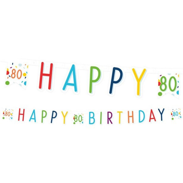 80-års fødselsdag konfetti krans