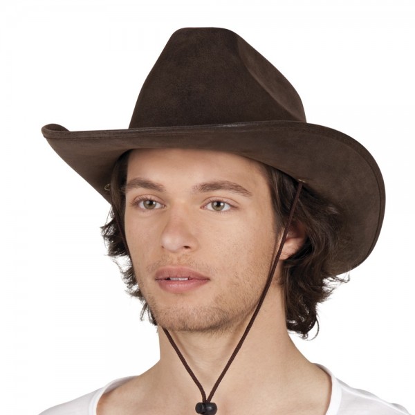 Cappello western da cowboy marrone