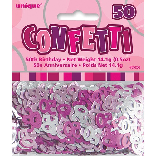 50 cumpleaños rosa espolvorear decoración milagro 2