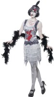 Oversigt: Chaleston Lady Zombie kostume grå