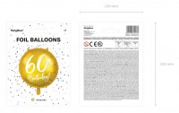 Ballon aluminium brillant 60e anniversaire 45cm