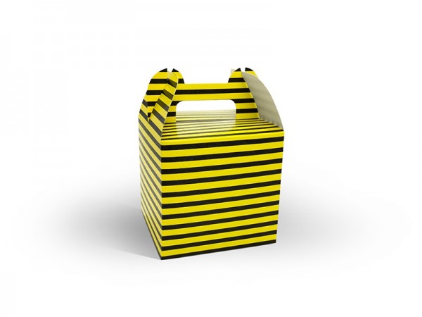 6 Geschenkboxen Biene Gelb-Schwarz 3