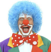 Blue binky clown wig