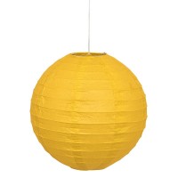 Vista previa: Lampion decoración amarillo 25cmØ