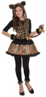 Sødt ballerina leopard kostume Leonie til piger
