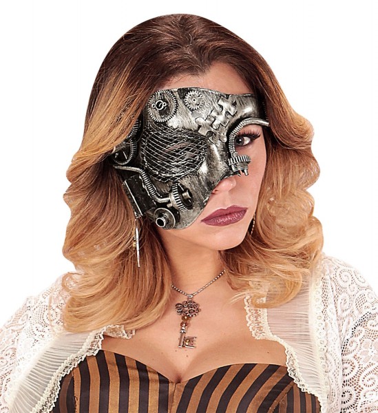 Metallic chic steampunk half mask