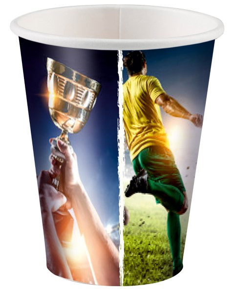 8 Pappbecher Football Forever 250ml