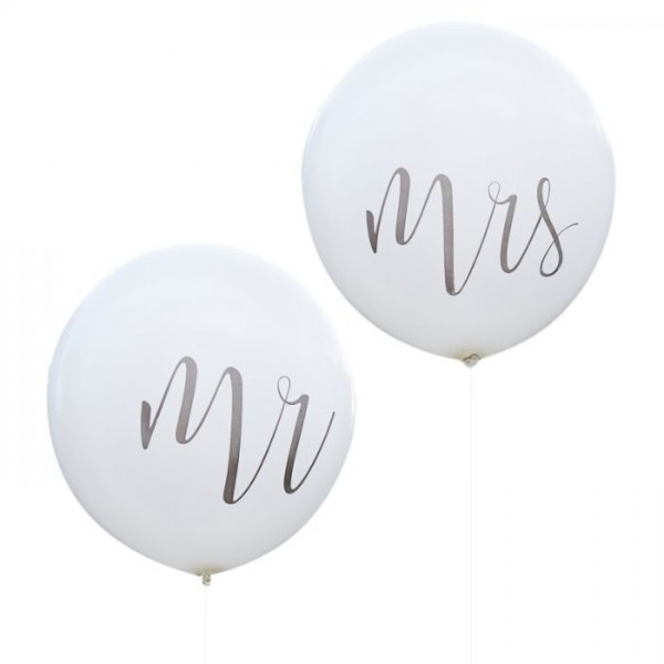2 palloncini Mr & Mrs matrimonio 91 cm