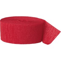 Crepe paper streamer Fiesta Red 24.6m