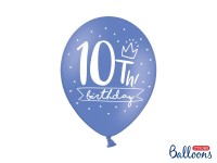 Aperçu: 50 ballons en latex mélange 10e anniversaire
