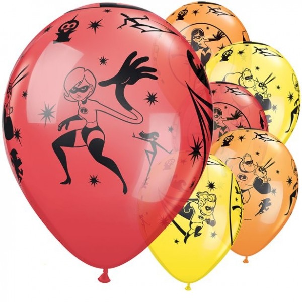 25 The Incredible Family Latex-ballonnen
