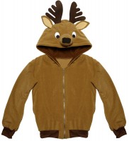 Preview: Plush Reindeer Hooded Jacket Unisex